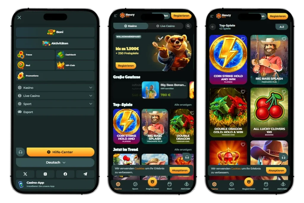 Honeybetz Casino app
